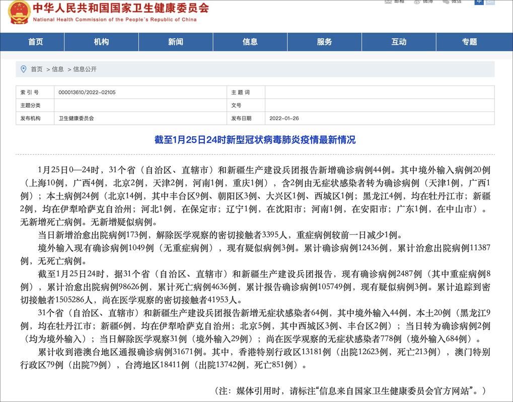 今日疫情31省新增情况/今日疫情通报31省