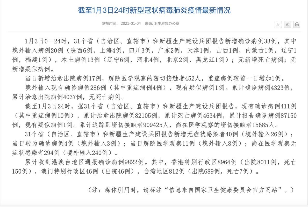 31省市近期新增3例重症:31省区市新增确诊33例含本土17例