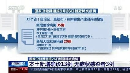 全球新增13例无症状感染者涉14省/全球新增病例情况