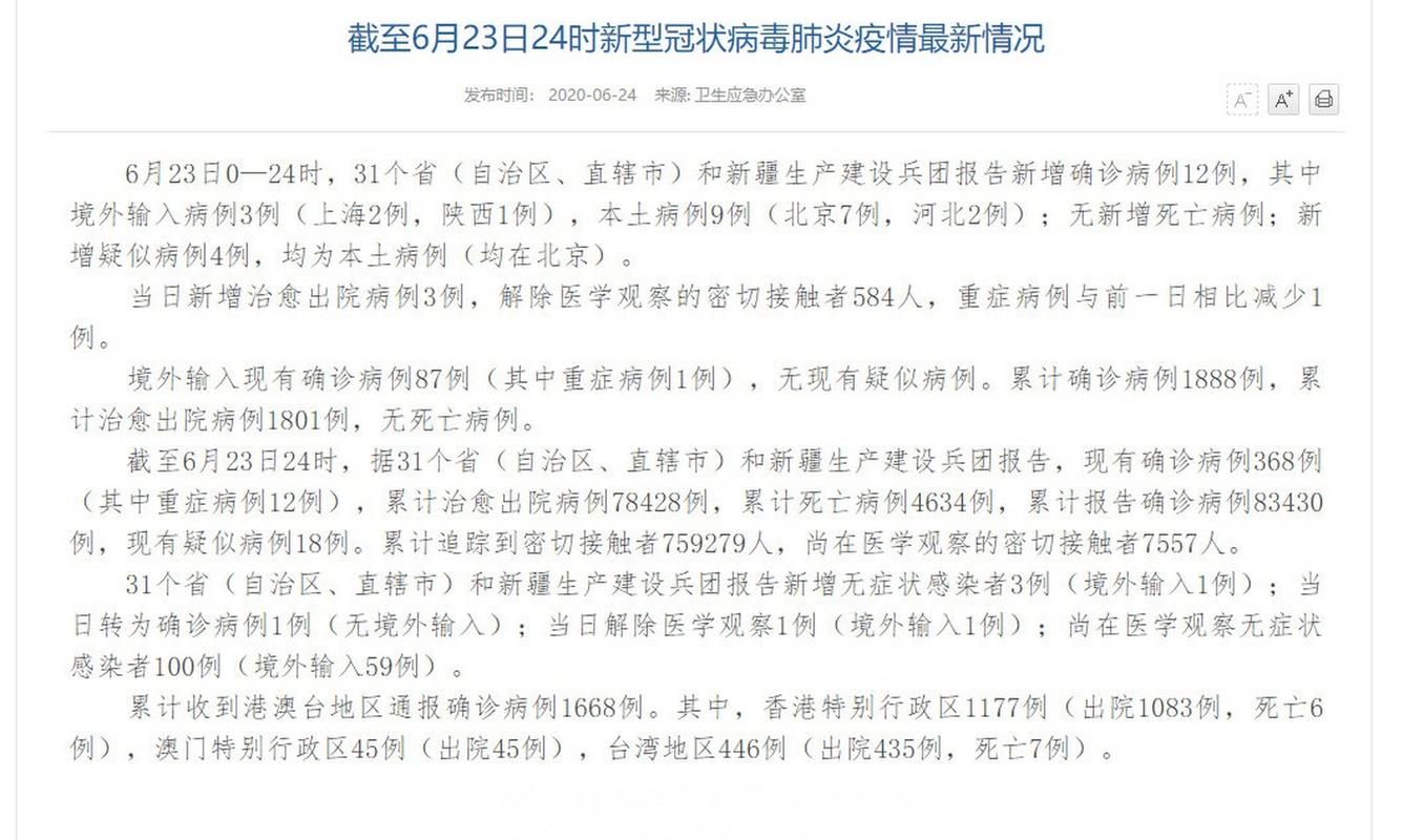 31个省份新增23例核酸阳性涉26省市(31省20例新增)