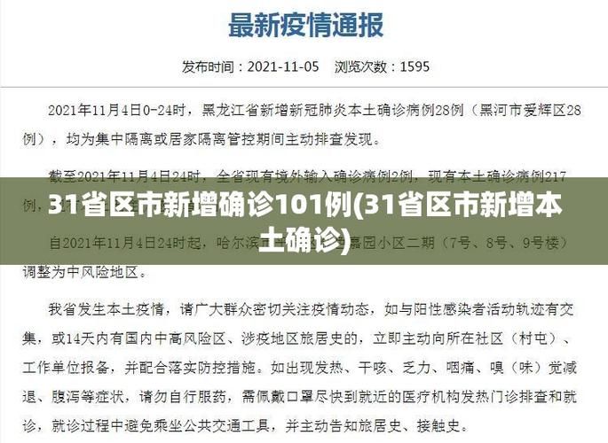【近4天疫情31省区市新增情况,近日疫情最新通报】