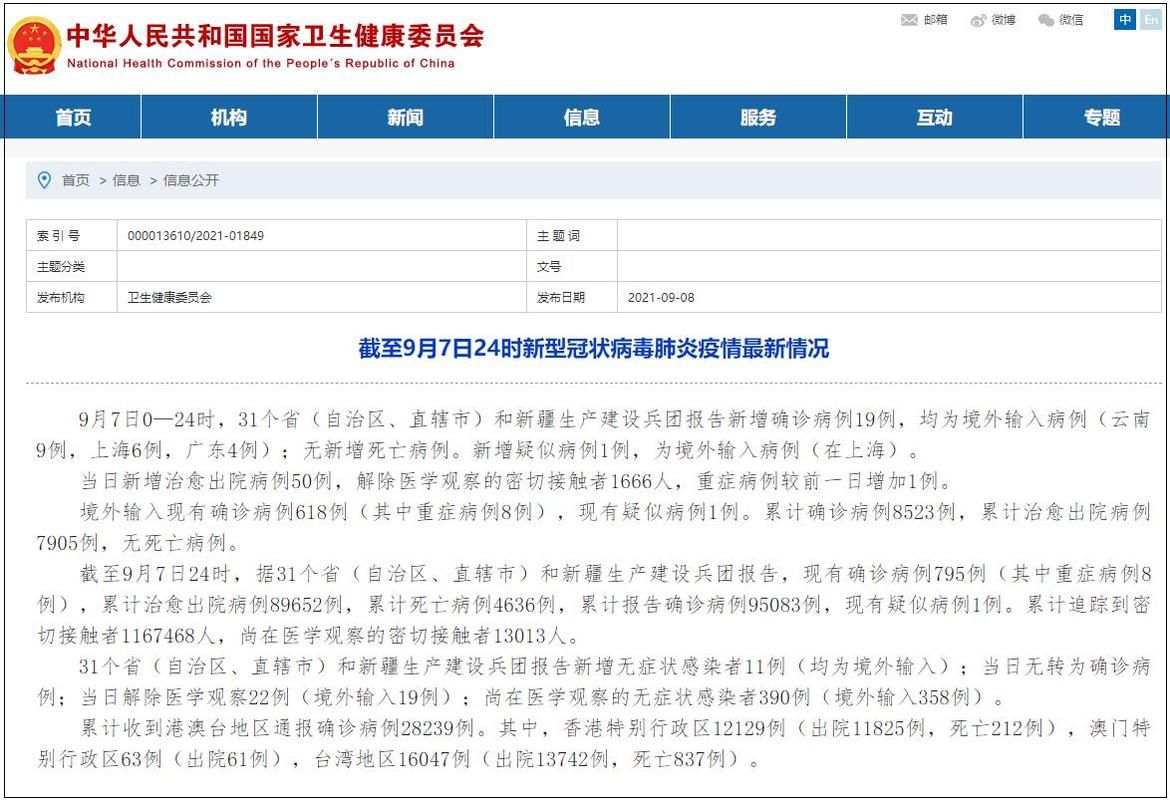 31省区市新增1例均为境外输入(31省区市新增确诊9例 含本土1例)