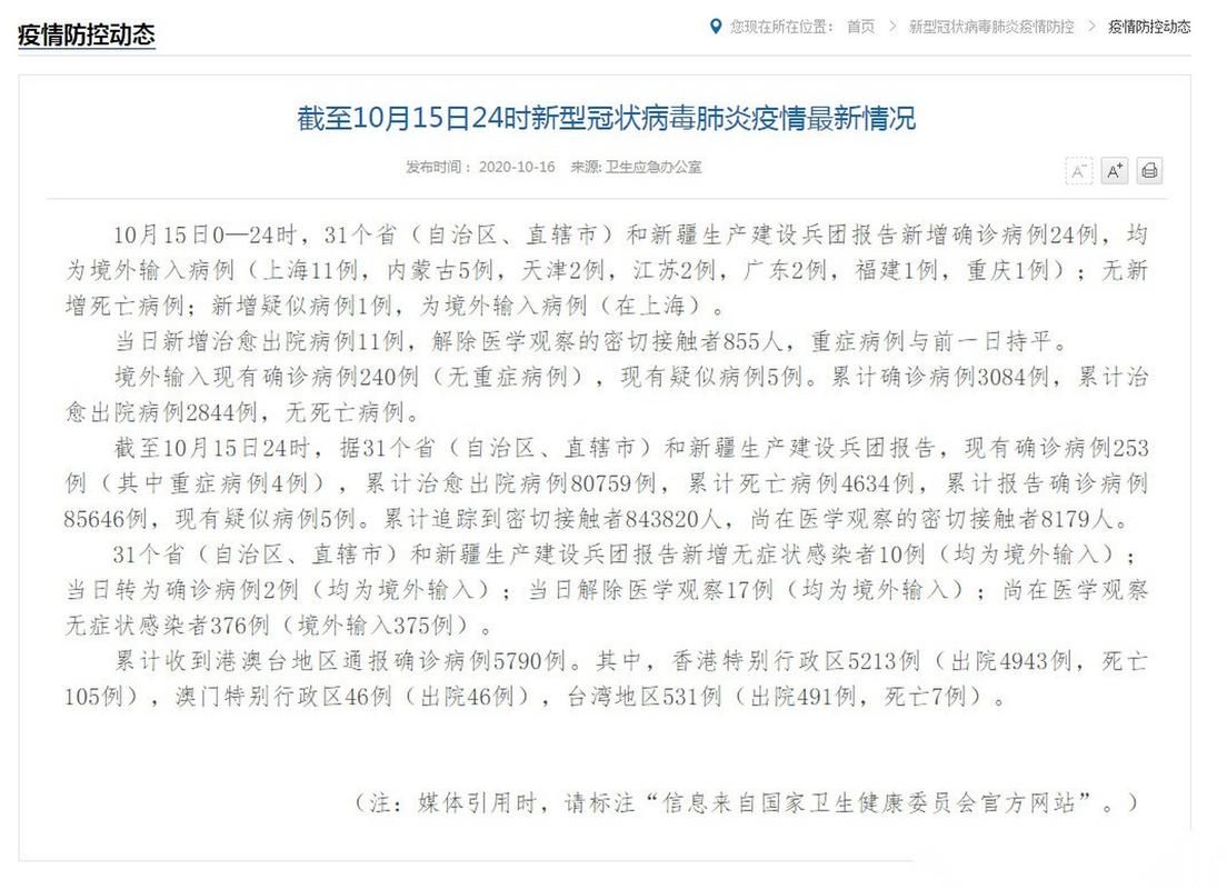 31个省份增24例重症:31省份新增境外输入确诊病例