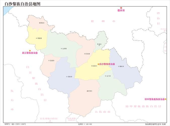 海南直辖县级行政区划白沙黎族自治县最新疫情临床:海南省白沙黎族自治县地图